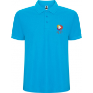 Pegaso Premium dziecięca koszulka polo z krótkim rękawem, 3/4, niebieski