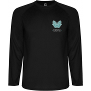 Męska koszulka sportowa Montecarlo z długim rękawem, l, czarny