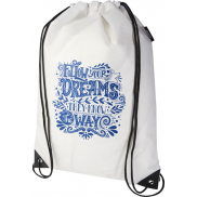 Evergreen torba ściągana sznurkiem o pojemności 5 l z włókiny z recyklingu z certyfikatem GRS, biały