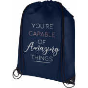 Evergreen torba ściągana sznurkiem o pojemności 5 l z włókiny z recyklingu z certyfikatem GRS, niebieski