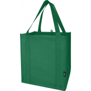 Liberty torba na zakupy z twardym dnem o pojemności 29 l wykonana z włókniny z recyklingu z certyfikatem GRS, zielony