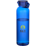 Sky butelka na wodę o pojemności 630 ml z tworzyw sztucznych pochodzących z recyklingu, posiadająca certyfikat RCS , niebieski
