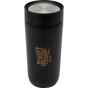 Camden kubek o pojemności 350 ml ze stali nierdzewnej z certyfikatem RCS z ceramiczną wyściółką, czarny