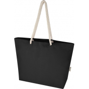 Florida torba plażowa o gramaturze 270 g/m² wykonana z materiałów z recyklingu z certyfikatem GRS 18L, czarny