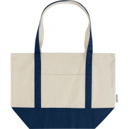 Sam torba na zakupy z bawełny z recyklingu z certyfikatem GRS o gramaturze 320 g/m², niebieski, piasek pustyni