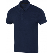 Koszulka polo Akoya, unisex, z materiału frotte z recyklingu , 3xl, niebieski