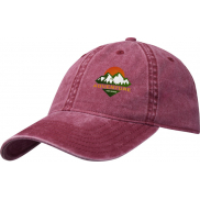 Grafton czapka 6-panelowa z dekatyzowanej bawełny, czerwony