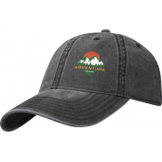 Grafton czapka 6-panelowa z dekatyzowanej bawełny, czarny