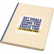 Liliana notatnik A5 z trzciny cukrowej z miękką okładką z RPET, niebieski