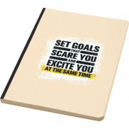 Liliana notatnik A5 z trzciny cukrowej z miękką okładką z RPET, czarny