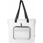 Składana torba na zakupy EcoFold z materiału RPET, o pojemności 16 l, biały