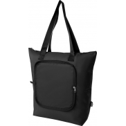 Składana torba termiczna EcoFold z materiału RPET, o pojemności 15 l, czarny