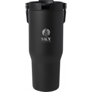 Kubek Bronx o pojemności 900 ml, z izolacją próżniową, wykonany ze recyklingowanej stali nierdzewnej z certyfikatem RCS i z mied