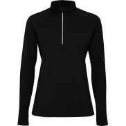 Estambul bluza damska z długim rękawem i zamkiem błyskawicznym na połowie długości, m, czarny