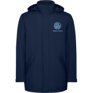 America męska ocieplana kurtka typu parka, 2xl, niebieski