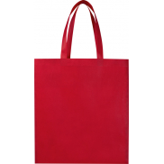 EcoSeal torba na zakupy z dnem wykonana z włókiny z recyklingu z certyfikatem GRS o pojemności 12 l, czerwony