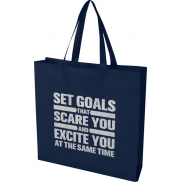 EcoSeal torba na zakupy z dnem wykonana z włókiny z recyklingu z certyfikatem GRS o pojemności 12 l, niebieski