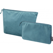 Swift zestaw aksamitnych kosmetyczek z recyklingu z certyfikatem GRS, zielony