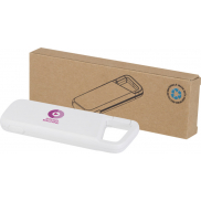 Alkes wodoodporny powerbank z karabińczykiem o pojemności 5000 mAh i mocy 12 W, wykonany z tworzyw sztucznych pochodzących z rec