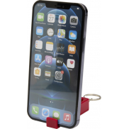 Aggia podstawka pod telefon z recyklingowanego tworzywa sztucznego z sensoryczną zabawką antystresową, czerwony