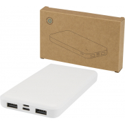 Intan powerbank o pojemności 10 000 mAh i mocy 10 W z tworzyw sztucznych pochodzących z recyklingu, biały