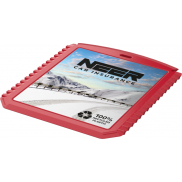 Thrym prostokątna skrobaczka do lodu wykonana z tworzyw sztucznych pochodzących z recyklingu, czerwony