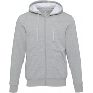 Natron bluza sherpa z kapturem z zamkiem błyskawicznym na całej długości, xl, szary