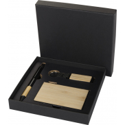 Minka zestaw upominkowy zawierający długopis wykonany z aluminium z recyklingu z certyfikatem RCS, łańcuch do kluczy oraz ramka 