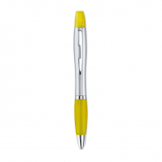 2w1 długopis i zakreślacz - żółty