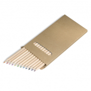 Zestaw 12 kredek o długości 18cm, ecru