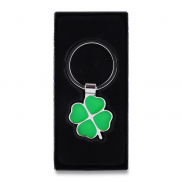 Brelok Clover Luck, zielony/srebrny