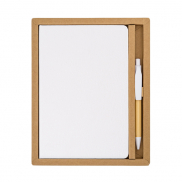 Zestaw upominkowy notes z długopisem Forest, biały