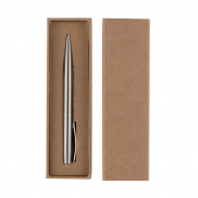 Metalowy długopis w pudełku Silvery, srebrny