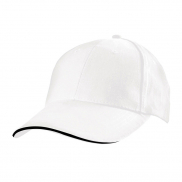 Czapka z daszkiem 6 paneli SAN FRANCISCO - biały