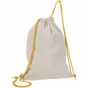 Worek sportowy bawełniany 140 g/m2 LONDONDERRY - żółty