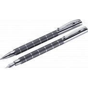 Zestaw piśmienny długopis i pióro wieczne MAYFIELD - ciemnoszary