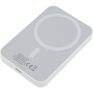 Power bank 5000 mAh z ładowarką indukcyjną WELS - biały