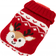 Ogrzewacz w świątecznym pokrowcu - czerwony