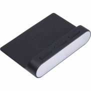 Budzik z bezprzewodową ładowarką ADELAIDE - czarny