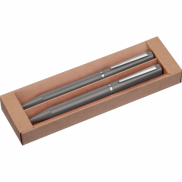 Zestaw do pisania z ABS z recyklingu BOGOTA - ciemnoszary