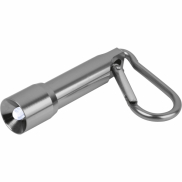 Mini latarka z aluminium z recyklingu BERGAMO - szary