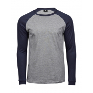 Baseball Tee z długimi rękawami - heather/navy