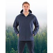 Męski 3-warstwowy Softshell z kapturem - black