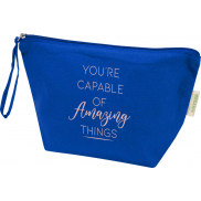 Odisha duża organiczna saszetka z certyfikatem OCS na akcesoria o gramaturze 180 g/m², 3 l , niebieski