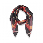 Szal z poliestru z recyklingu - czarny