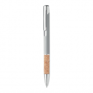 Aluminiowy długopis przycisk - srebrny mat