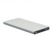 Power bank 8000 mAh - srebrny mat
