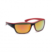 Lustrzane sportowe okulary prze - czerwony