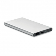 Power Bank 4000 mAh typ C - srebrny mat