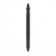 3-kolorowy długopis z rysikiem - czarny